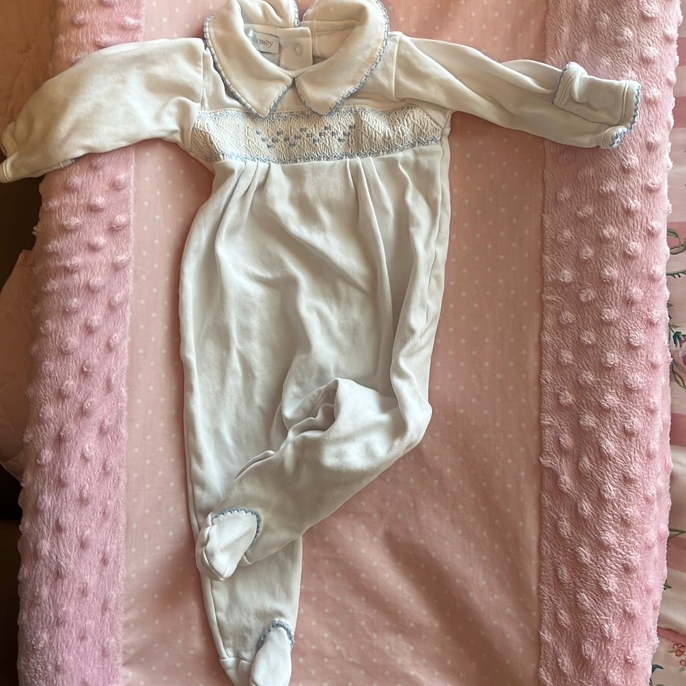 Boys smocked footie